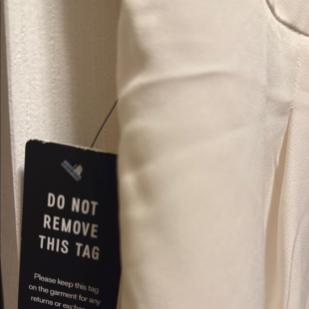 Express White Tailored Jumpsuit with V-Neck - Picture 6 of 6